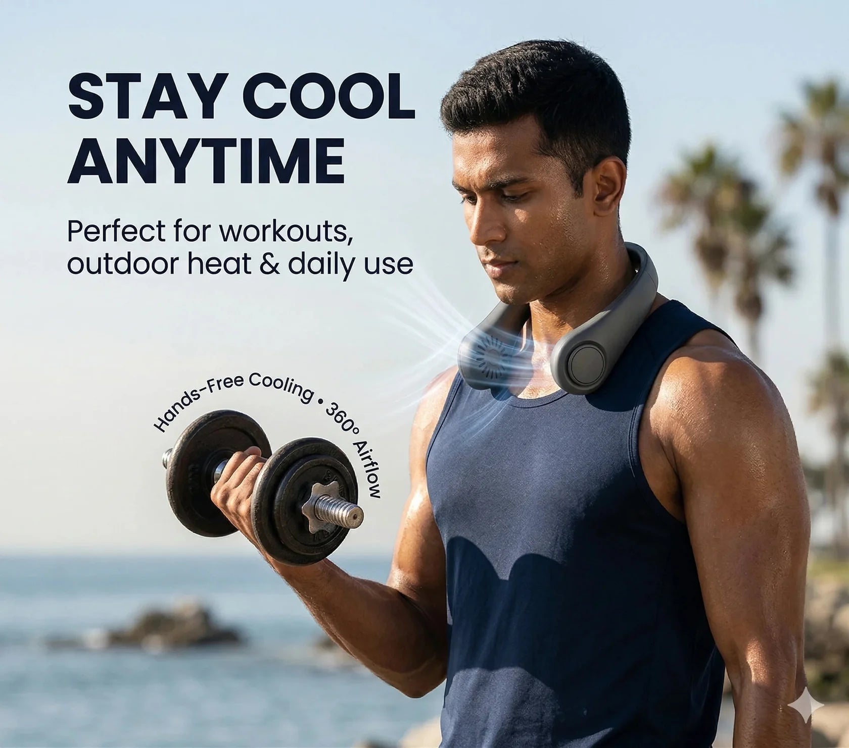 CoolBreeze™ Portable Neck Fan – Hands Free Summer Cooling
