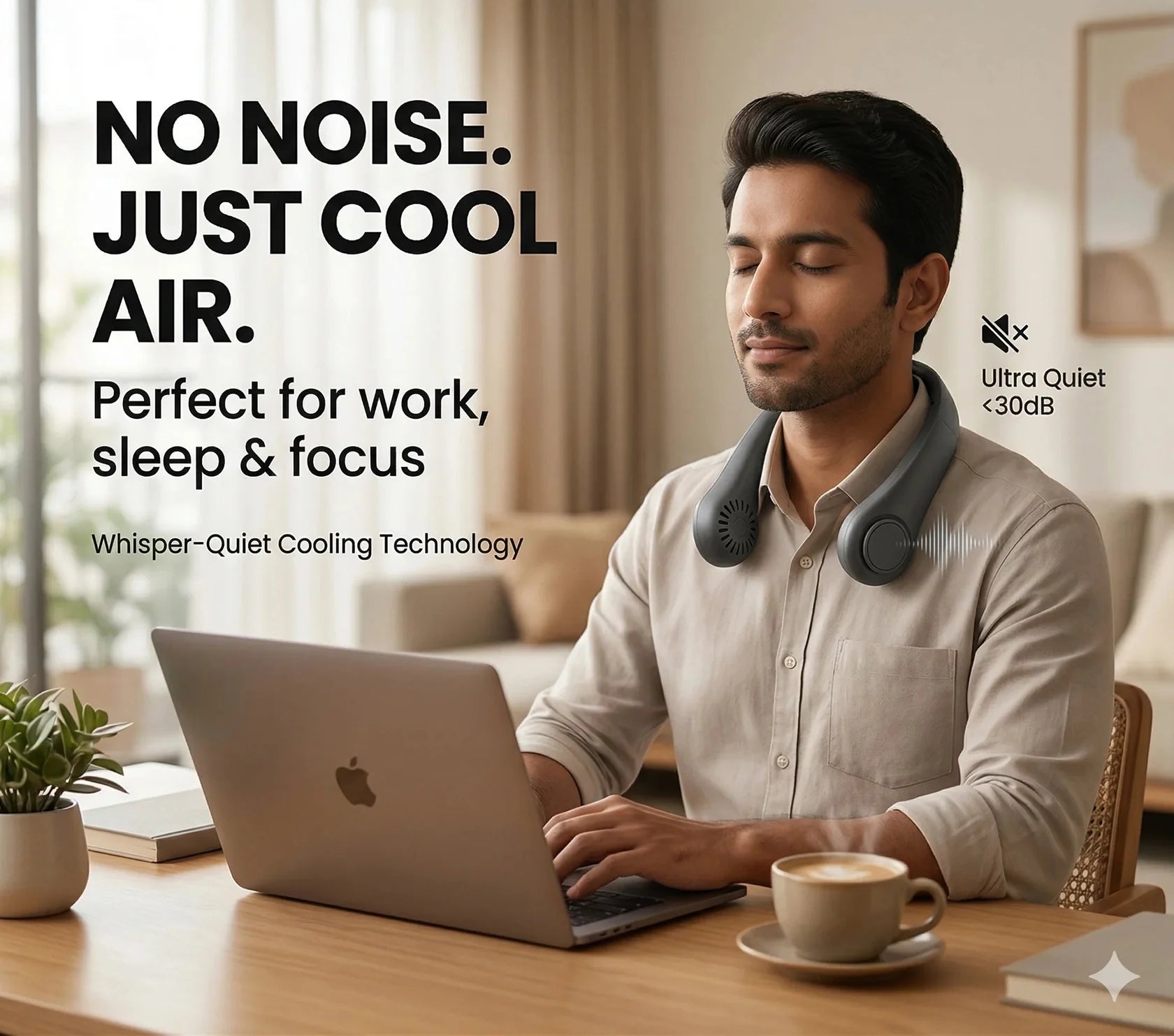 CoolBreeze™ Portable Neck Fan – Hands Free Summer Cooling